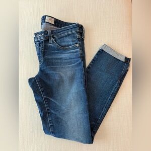 The Stilt Roll Up Blue Jeans